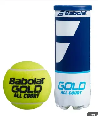 BABOLAT Babolat All Court Gold tennis ball - all-court felt, for outdoor hard and indoor hard and all-court courts rated 4.3/5 stars