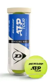 DUNLOP Dunlop ATP Tour (Official Ball) tennis ball - premium extra duty felt, for outdoor hard and indoor hard courts rated 4.8/5 stars