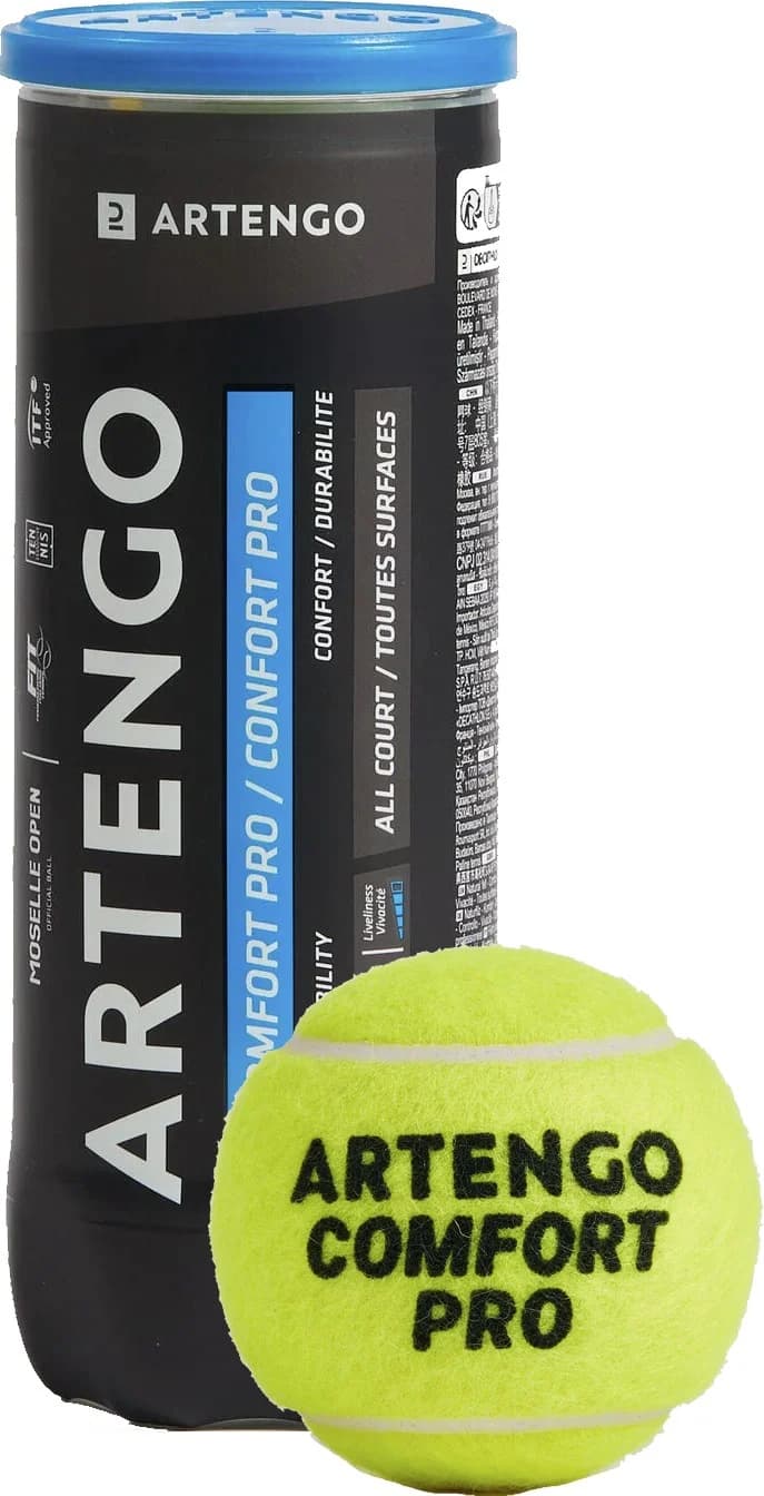 ARTENGO / KUIKMA Kuikma Comfort Pro tennis ball - all-court (63% natural felt) felt, for outdoor hard and indoor hard and all-court courts rated 4.4/5 stars