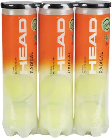 HEAD HEAD Radical tennis ball - all-court (performance) felt, for outdoor hard and indoor hard courts rated 4.5/5 stars