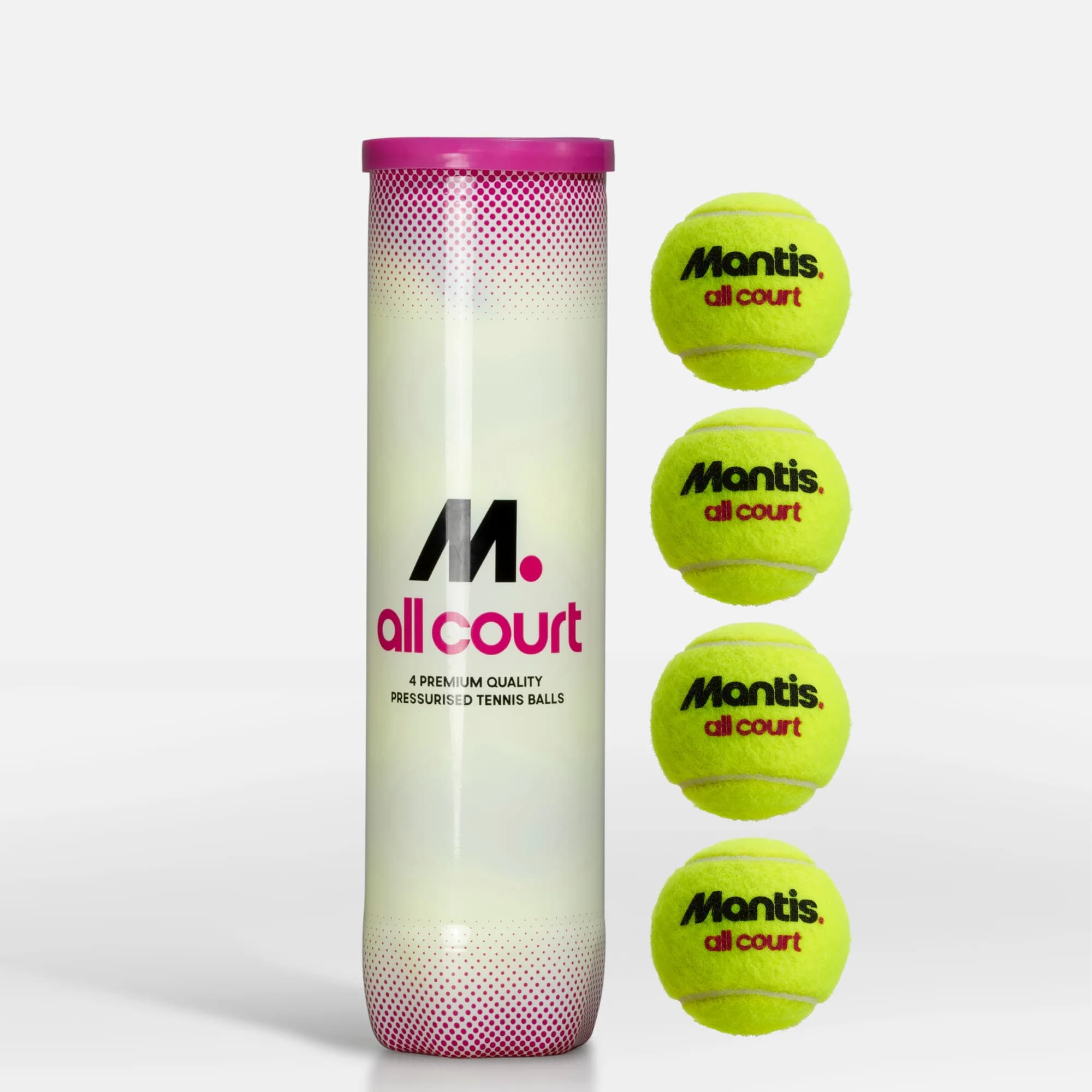 MANTIS Mantis All Court tennis ball - all-court felt, for outdoor hard and indoor hard and all-court courts rated 4.5/5 stars