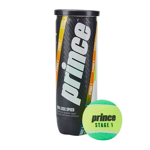 PRINCE Prince Stage 1 (Kids) tennis ball - kids / learning (Stage 1) felt, for full-court learning and junior development courts rated 4.5/5 stars